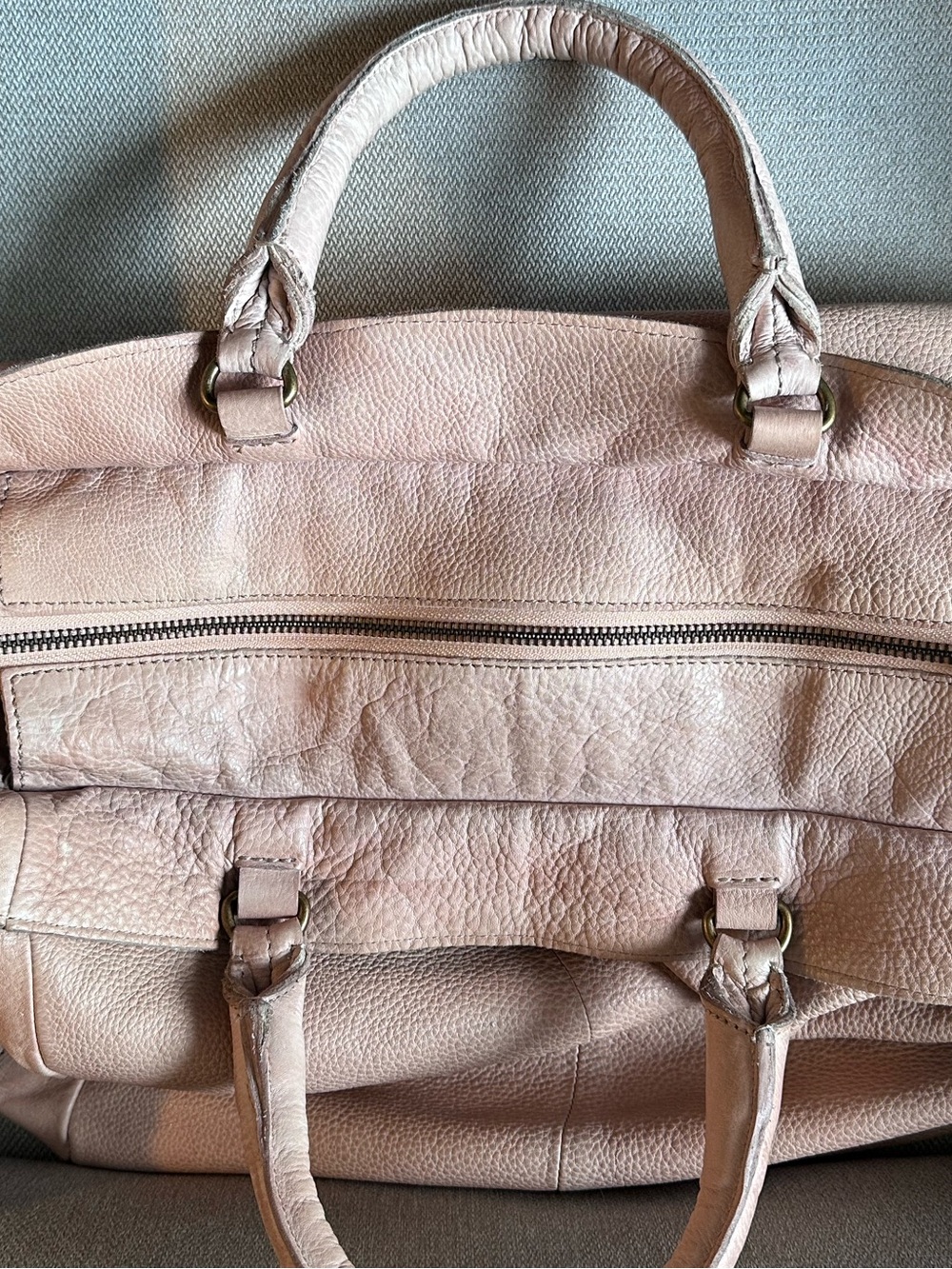 Free People Dusty Blush Leather Shoulder Tote - Picture 3 of 5
